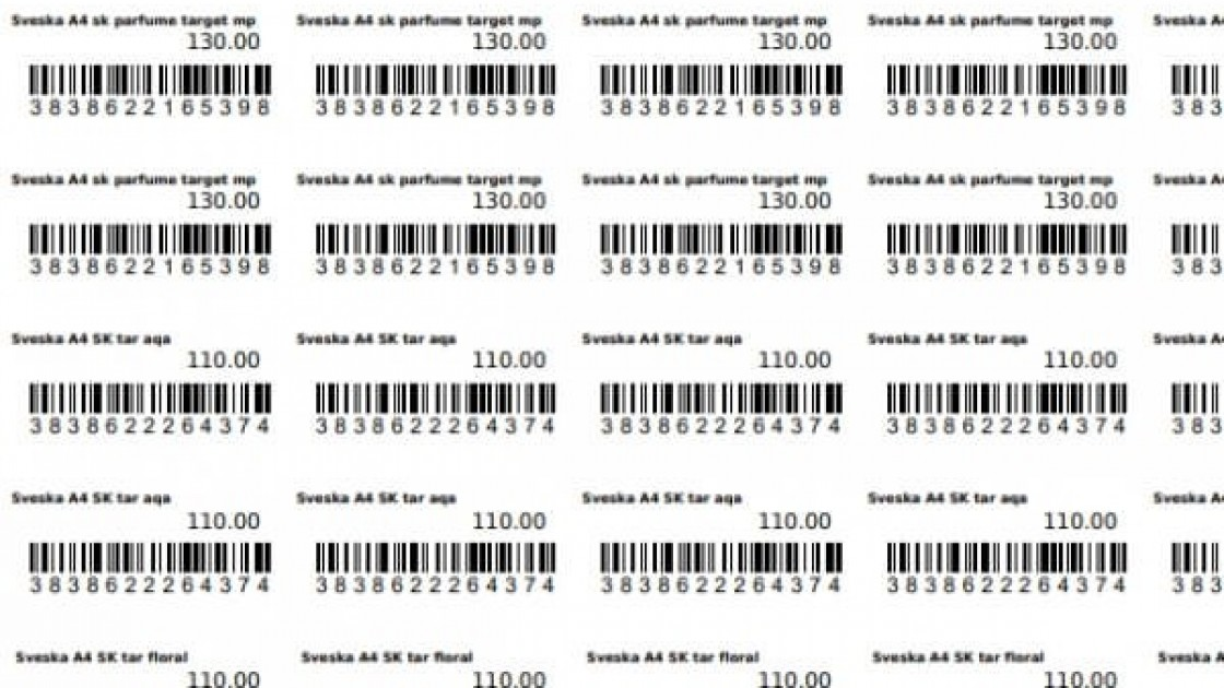 Sparkom P.R. Barkodovi i cene generisanje kroz program